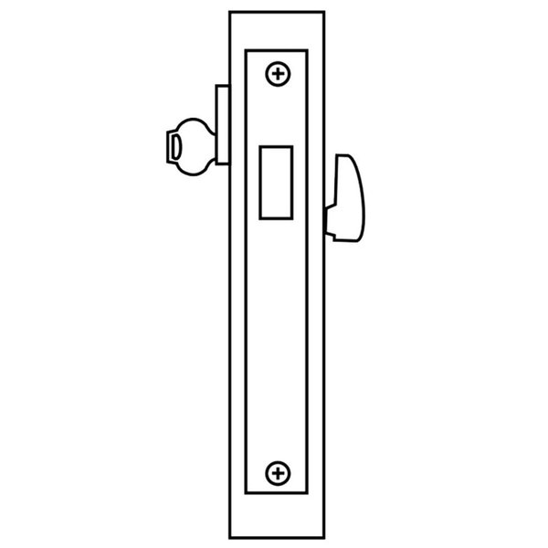 Corbin Russwin Classroom Deadlock Mortise Lock, Satin Chrome ML2017 626